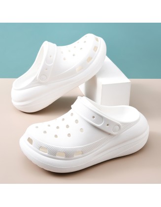 Cave shoes women's summer thick bottom wear-resistant puff outside wear breathable non-slip non-stinky feet beach sandals slippers