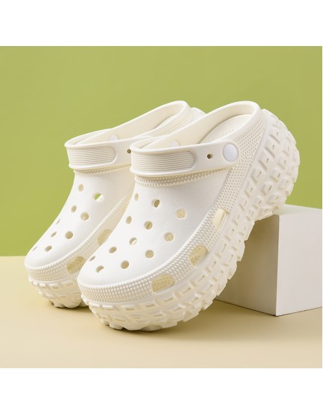 Hole shoes women non-slip heightening wear summer beach outside wear sports breathable not stinky feet soft sandals drag