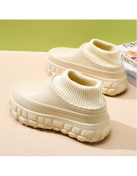 Padded Women's Shoes Thick Bottom Height Increasing Warm Cotton Shoes