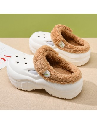 Cave cotton mop women thick bottom heightening padded thickening warm cotton shoes