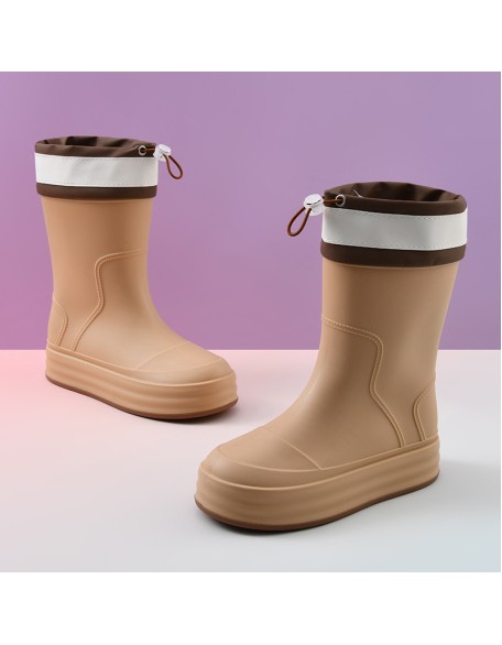 Thick bottom rain boots women four seasons waterproof non-slip heightened lightweight rain shoes