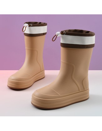 Thick bottom rain boots women four seasons waterproof non-slip heightened lightweight rain shoes