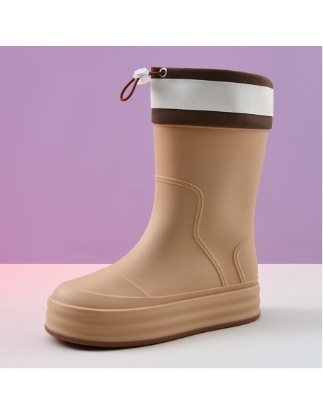 Thick bottom rain boots women four seasons waterproof non-slip heightened lightweight rain shoes