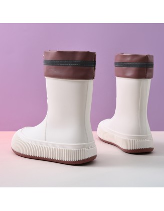 Bunched mouth rain shoes women four seasons wear-resistant non-slip heightened rain boots