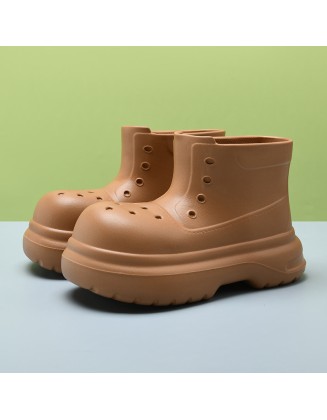 Waterproof rain shoes women's models wear-resistant not stinky feet water shoes four seasons mid-calf outside the senior sense of heightening rain boots