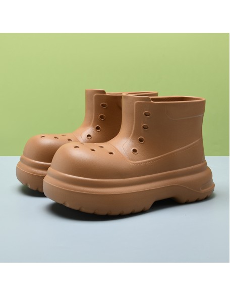 Waterproof rain shoes women's models wear-resistant not stinky feet water shoes four seasons mid-calf outside the senior sense of heightening rain boots