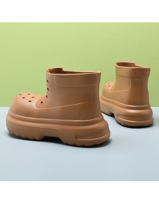 Waterproof rain shoes women's models wear-resistant not stinky feet water shoes four seasons mid-calf outside the senior sense of heightening rain boots