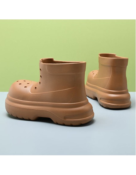 Waterproof rain shoes women's models wear-resistant not stinky feet water shoes four seasons mid-calf outside the senior sense of heightening rain boots