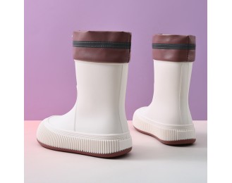 Bunched mouth rain shoes women four seasons wear-resistant non-slip heightened rain boots